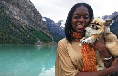 Kelly & Lucy at Lake Louise, Canada