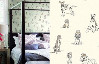 Ashford Toiles Dog's Life Wallpaper by York Wallcoverings (http://shrsl.com/1c15q)