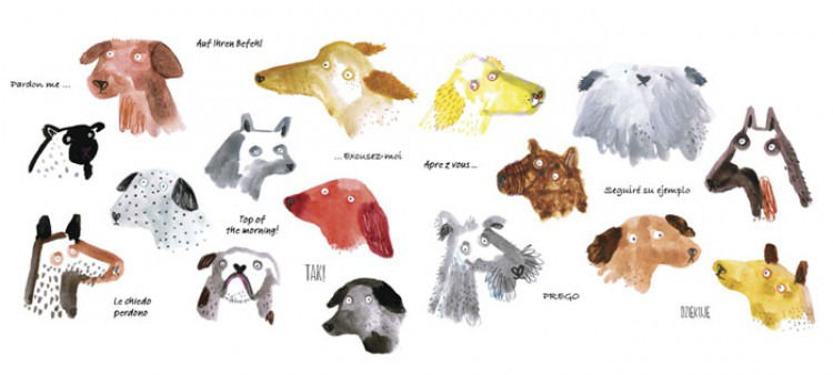 European Dogs Are Well Behaved -- Scobie Illustration